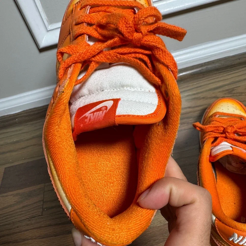 Nike Dunk Low Womens 8.5 Magma Orange DX2953-800 Gradient Pearl White Sneakers